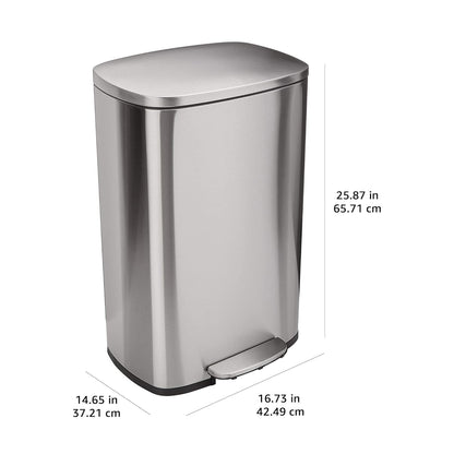 Smudge Resistant Rectangular Trash Can