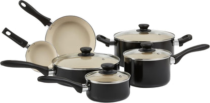 11-Piece Ceramic Non-Stick Pots and Pans Set