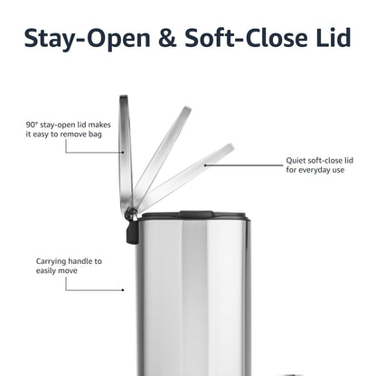 Smudge Resistant Rectangular Trash Can