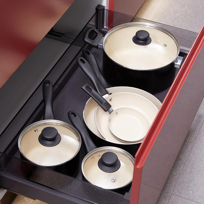 11-Piece Ceramic Non-Stick Pots and Pans Set